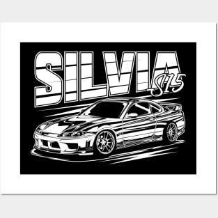 Silvia S15 (White Print) Posters and Art